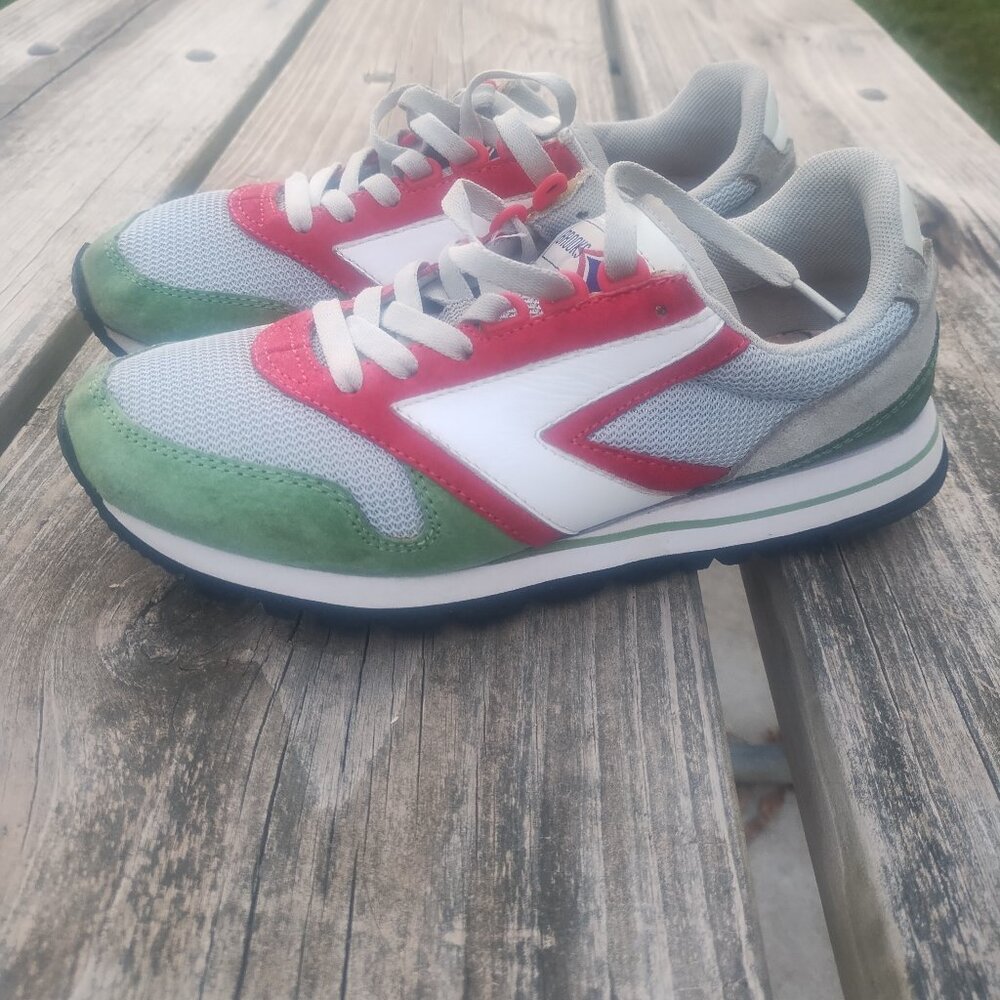 Brooks Chariot Decade forest green/ red blue white men's 8